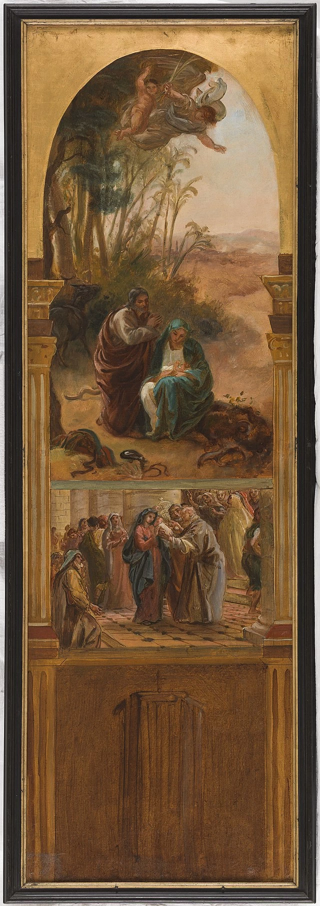Bozzetto per la Chiesa di Saint - Eustache, Il riposo durante la fuga in Egitto, La presentazione al tempio, Museo delle Belle Arti, Parigi